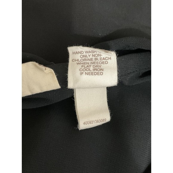 Womens Sheer Button Down Shirt Size Small Black Goth Grunge 90s Witch Pockets - Picture 5 of 5